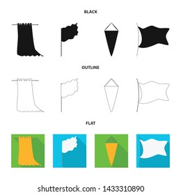 Vector illustration of texture and presentation sign. Set of texture and media stock symbol for web.