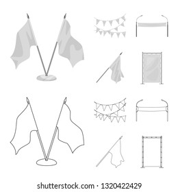 Vector illustration of texture and presentation symbol. Collection of texture and media  vector icon for stock.