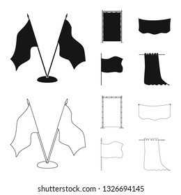 Vector illustration of texture and presentation symbol. Collection of texture and media  stock vector illustration.