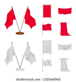 Vector illustration of texture and presentation symbol. Collection of texture and media  vector icon for stock.