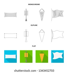 Vector illustration of texture and presentation symbol. Set of texture and media  vector icon for stock.