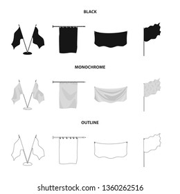 Vector illustration of texture and presentation symbol. Collection of texture and media  stock vector illustration.