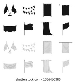 Vector illustration of texture and presentation symbol. Collection of texture and media  vector icon for stock.