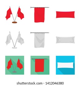 Vector illustration of texture and presentation symbol. Set of texture and media  vector icon for stock.