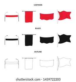Vector illustration of texture and presentation symbol. Set of texture and media stock vector illustration.
