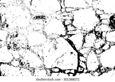 Vektorgrafik der Textur von Stein in schwarz-weißen Farben