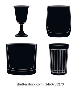 Vector illustration of texture and volume icon. Collection of texture and container stock symbol for web.