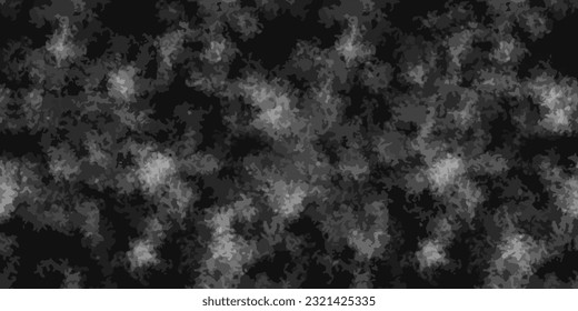 Vector illustration of textured wide black background. Grunge texture. Dark wallpaper black and white.