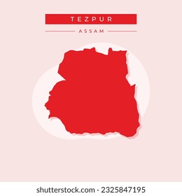 Vector illustration vector of Tezpur city map India city