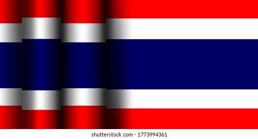 Vector -  Illustration of Thailand Flag