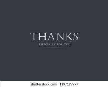 Vector illustration. Thanks typography vector design for greeting cards and poster. 