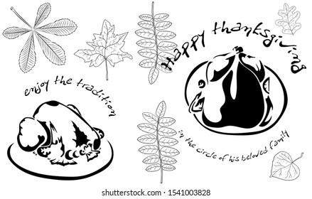 Vector illustration of a thanksgiving card