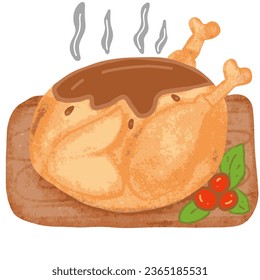 Vector illustration of a thanksgiving turkey