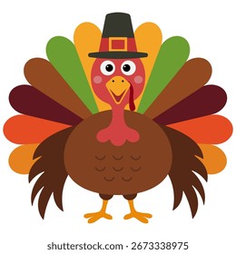 Vector illustration of a thanksgiving turkey	
