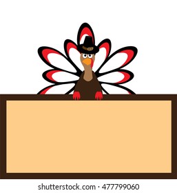 vector illustration of a thanksgiving turkey card