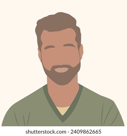 Vector illustration that captures a happy man through the simplicity of his silhouette.
 