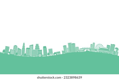 Vector illustration that expresses the cityscape with shadows.