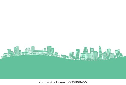 Vector illustration that expresses the cityscape with shadows.