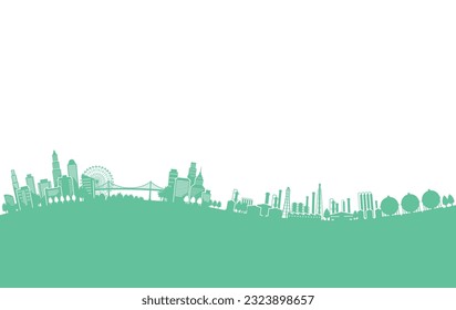 Vector illustration that expresses the cityscape with shadows.