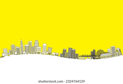 Vector illustration that expresses the cityscape with shadows.