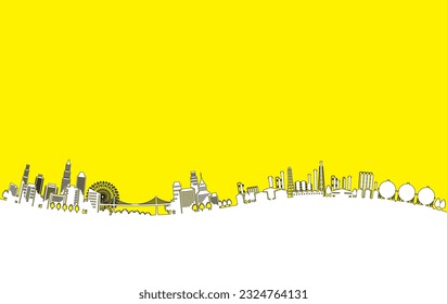 Vector illustration that expresses the cityscape with shadows.
