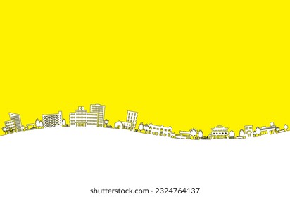 Vector illustration that expresses the cityscape with shadows.