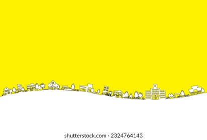 Ilustración vectorial que expresa el paisaje urbano con sombras.