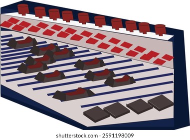 The vector illustration that I made about the sound control device was made to look as real and as detailed as possible.