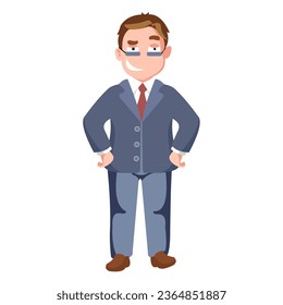 Vector illustration that shows the appearance of a simple businessman.