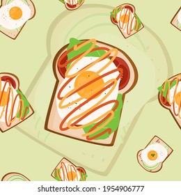 Vector illustration that talks about Sandwiches, the condiments, and the essential ingredients in the preparation of sandwiches.