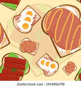 Vector illustration that talks about Sandwiches, the condiments, and the essential ingredients in the preparation of sandwiches.