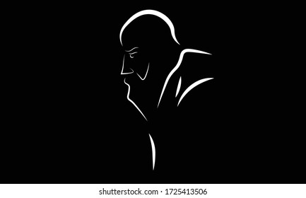 A vector illustration of "The Famous Bengali Poet Of Rabindranath Tagore