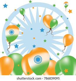 vector illustration .the Republic of India on January 26. graphic design for a holiday greeting card decoration with ballooons, flyers, brochures, posters.