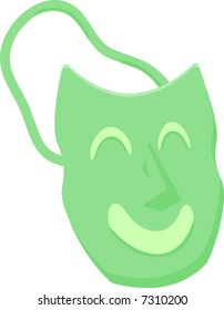 Vector illustration of a theater mask isolated on a white background.