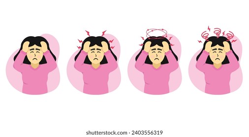 vector illustration of the theme of dizziness