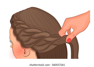 vector illustration for theme and fashion publications. hairdresser's art

