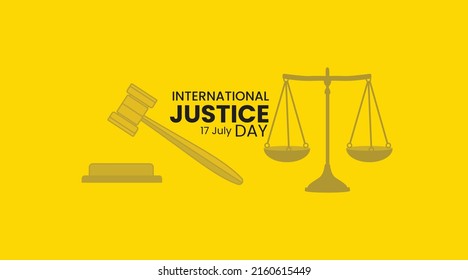 vector illustration for the theme of international criminal justice day observed globally on July 17th. 