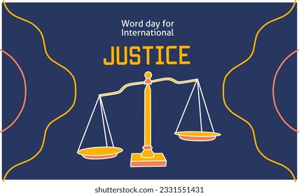 Vector illustration with the theme of International Criminal Justice Day which is celebrated annually on July 17 around the world.
