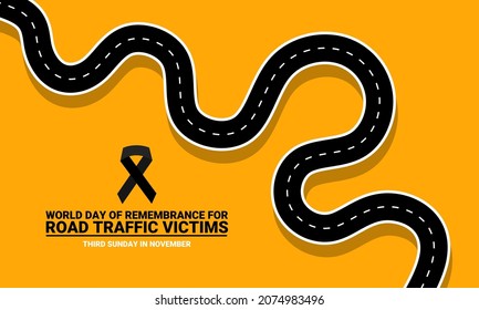 Ilustración vectorial del Día Mundial del Recuerdo de las Víctimas de Tráfico (WDOR).