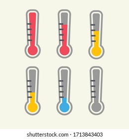 Vector illustration of a thermometer, Hot, Warm and Cold