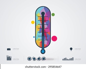 vector illustration of a Thermometer icon 