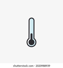 Vektorgrafik des Thermometers einzeln auf Weiß