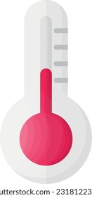 Ilustración vectorial de un termómetro para medir la temperatura. Medición de la temperatura ambiente. Días calurosos.
