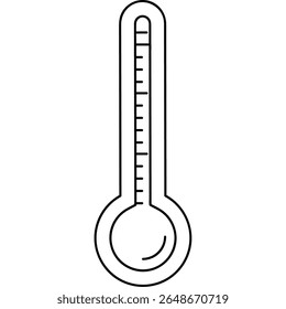 Ilustração vetorial de um termômetro que mede a temperatura com precisão
