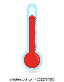 Vector illustration of a thermometer showing hot temperature, suitable for advertising medicinal products