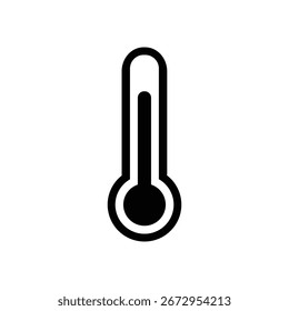 Ilustração vetorial do ícone de termostato simbolizando os sistemas de controle de temperatura, aquecimento e resfriamento.