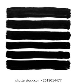 Vector illustration of thick black brush strokes