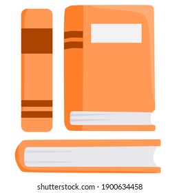 Vector illustration of thick book collection, perfect for school and library related designs