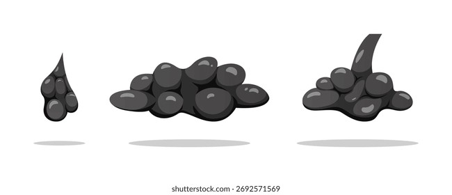 Ilustración vectorial de la mancha líquida gruesa aislada en el fondo blanco.