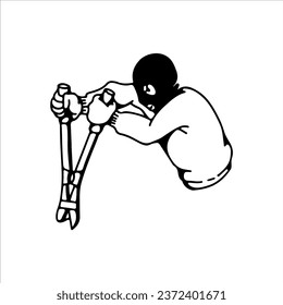 vector illustration of thief concept